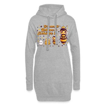 Reine des Abeilles Fille Motivation École Dream - Sweat-shirt à capuche long Femme - gris chiné - Devant
