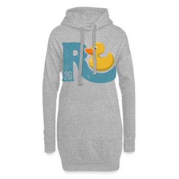 Rente de canard 2026 - Retraite - Rente - Sweat-shirt à capuche long Femme - gris chiné - Devant