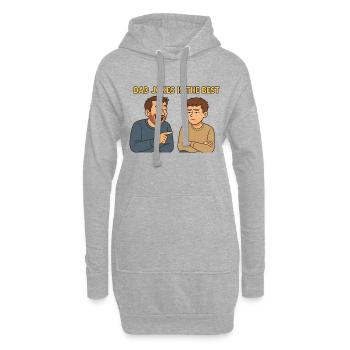 Vaterwitze sind die besten - Hoodie-Kleid - Grau meliert - Vorne