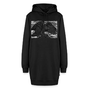 Süßer Steinadler | Niedliches Adler Motiv Geschenk - Hoodie-Kleid - Schwarz - Vorne