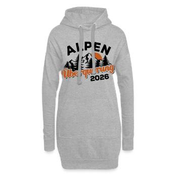 Traversée des Alpes 2026 - Randonnée - Sweat-shirt à capuche long Femme - gris chiné - Devant