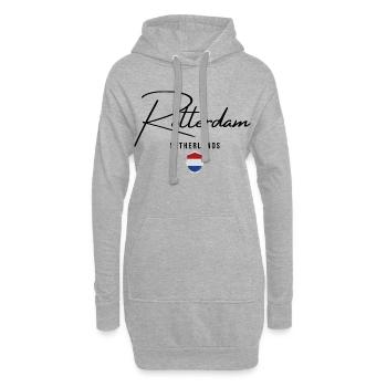 Rotterdam, Niederlande, ich liebe Rotterdam - Hoodie-Kleid - Grau meliert - Vorne