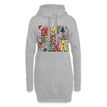 À l’époque de Noël - Sweat-shirt à capuche long Femme - gris chiné - Devant
