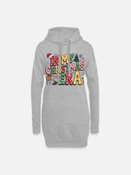 In My Christmas Era - Hoodie-Kleid - Grau meliert