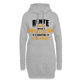 Rente 2026 - Ruhestand - Pension - Hoodie-Kleid - Grau meliert - Vorne