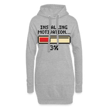 Installation von Motivation Progress - Hoodie-Kleid - Grau meliert - Vorne