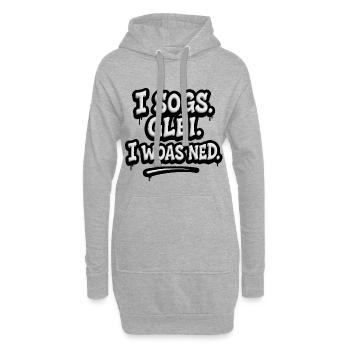 I Sogs Glei I Woas Ned – Österreichischer Spruch - Hoodie-Kleid - Grau meliert - Vorne