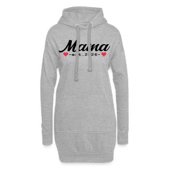 Mama 2026 - Hoodie-Kleid - Grau meliert - Vorne