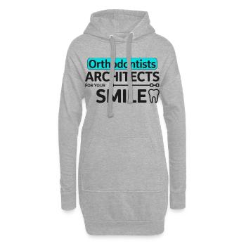 Dentiste Professionnel Architecte De La Conception Du Sourire - Sweat-shirt à capuche long Femme - gris chiné - Devant