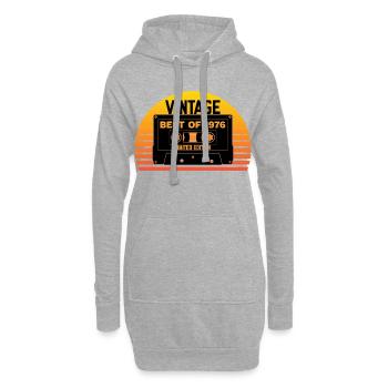 Vintage 1976 Best Of Cassette - Hoodie-Kleid - Grau meliert - Vorne