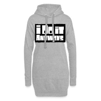 i do it anyways - Hoodie-Kleid - Grau meliert - Vorne