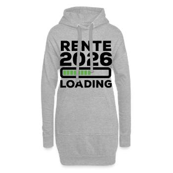 Rente 2026 loading - Ruhestand - Pension - Hoodie-Kleid - Grau meliert - Vorne