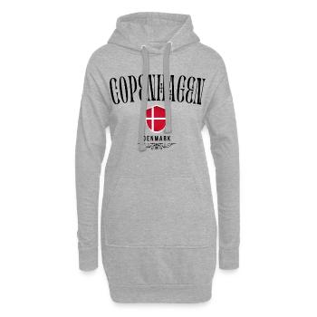 Souvenir Copenhague, Copenhague Danemark - Sweat-shirt à capuche long Femme - gris chiné - Devant