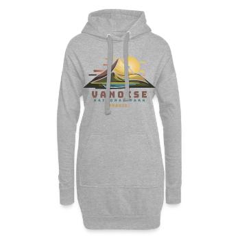 Cadeau Teide Tenerife Volcan Canaries Souvenir - Sweat-shirt à capuche long Femme - gris chiné - Devant