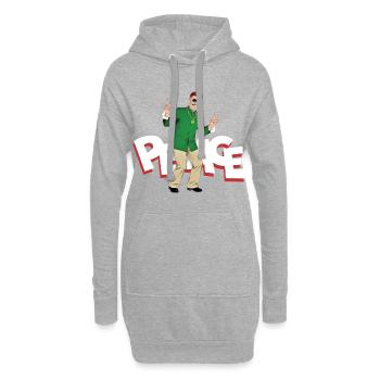 PEACE MAN - nice people - Sweat-shirt à capuche long Femme - gris chiné - Devant