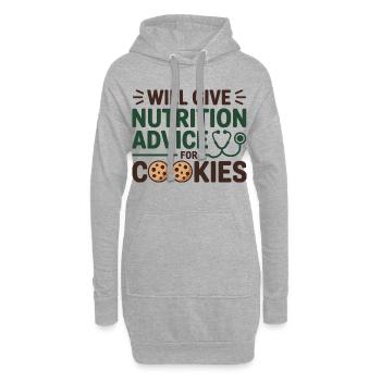 Werde Ernährungsratschläge für Keksexperten geben - Hoodie-Kleid - Grau meliert - Vorne