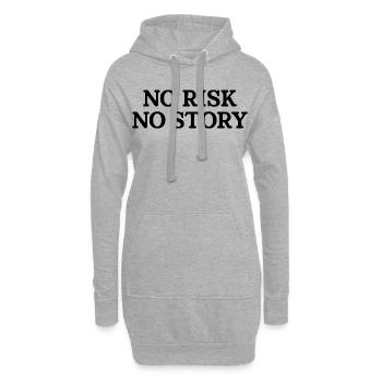 No Risk No Story - Hoodie-Kleid - Grau meliert - Vorne