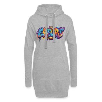 Ville préférée : Erfurt Style graffiti - Sweat-shirt à capuche long Femme - gris chiné - Devant