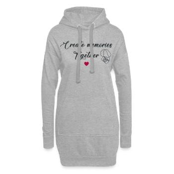Gemeinsam Erinnerungen schaffen Gemeinsame Momente Familie - Hoodie-Kleid - Grau meliert - Vorne