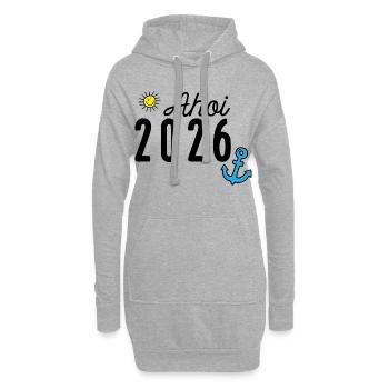 2026 - Hoodie-Kleid - Grau meliert - Vorne
