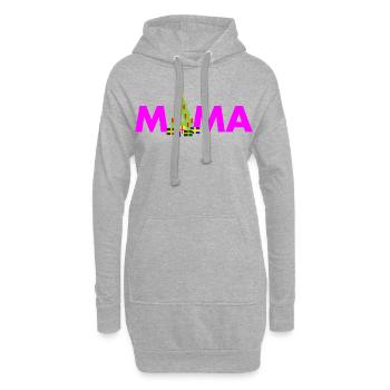 Mama Weihnachtsbaum - Hoodie-Kleid - Grau meliert - Vorne