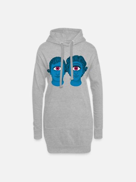 CYCLOPS IN LOVE – nette Leute - Hoodie-Kleid - Grau meliert