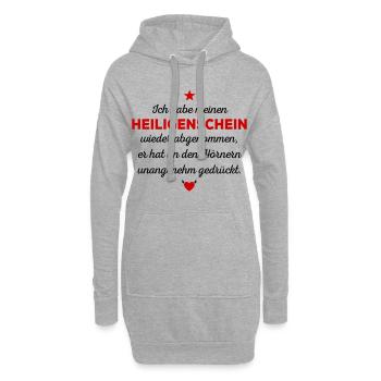 J’ai enlevé mon halo à nouveau - Sweat-shirt à capuche long Femme - gris chiné - Devant