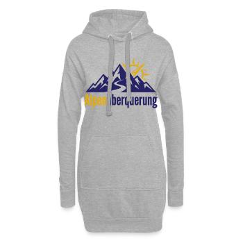 Alpenüberquerung Berge Wandern Outdoor - Hoodie-Kleid - Grau meliert - Vorne