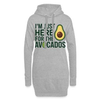 Ich bin nur hier für den Avocado-Ernährungsberater - Hoodie-Kleid - Grau meliert - Vorne