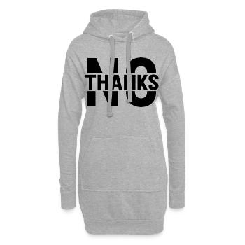No Thanks - Hoodie-Kleid - Grau meliert - Vorne