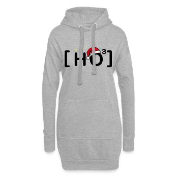 Ho Ho Ho – Motif de Noël drôle minimaliste - Sweat-shirt à capuche long Femme - gris chiné - Devant