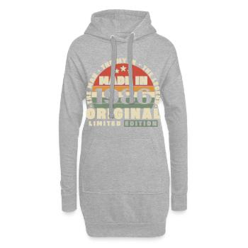 1986 Vintage Rétro Cadeau D'anniversaire - Sweat-shirt à capuche long Femme - gris chiné - Devant