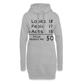 50 ans Anniversaire Humoristique | 50e Anniversair - Sweat-shirt à capuche long Femme - gris chiné - Devant