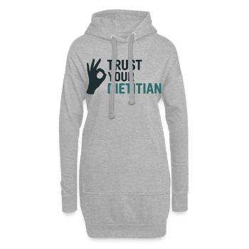 Vertrauen Sie auf die professionelle Beratung Ihres Ernährungsberaters - Hoodie-Kleid - Grau meliert - Vorne