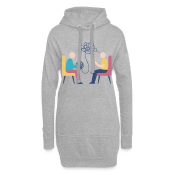 Psychotherapie – Mental Health Design - Hoodie-Kleid - Grau meliert - Vorne