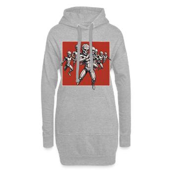 SPACE KUNG FU #2 - geek & scifi - Sweat-shirt à capuche long Femme - gris chiné - Devant