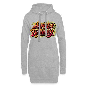 Graffiti  HAPPY BIRTHDAY Prénom cadeau idéal  - Sweat-shirt à capuche long Femme - gris chiné - Devant