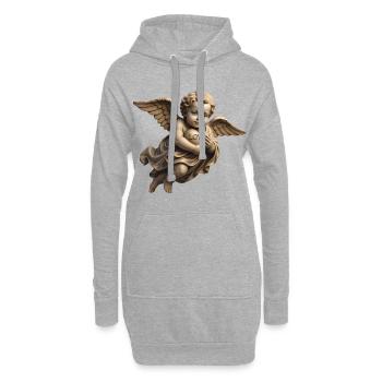 CUPID CHERUB #1 – Frieden & Liebe - Hoodie-Kleid - Grau meliert - Vorne