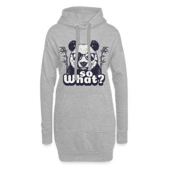 Panda, So What - Hoodie-Kleid - Grau meliert - Vorne