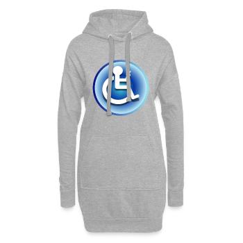 Für Rollstuhlfahrer mit Humor # - Hoodie-Kleid - Grau meliert - Vorne
