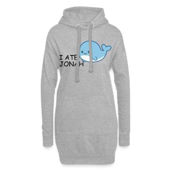 I Ate Jonah – Witziger Bibel Wal für Kinder - Hoodie-Kleid - Grau meliert - Vorne