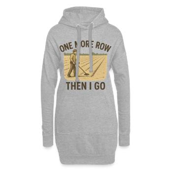 Noch eine Reihe, dann mache ich Metallerkennungsspaß - Hoodie-Kleid - Grau meliert - Vorne