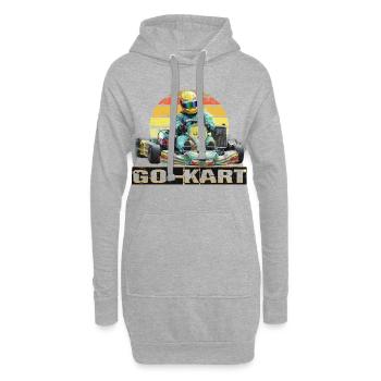 Go-Kart fahren - Hoodie-Kleid - Grau meliert - Vorne