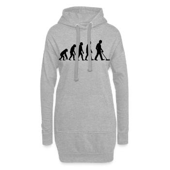 Évolution des passionnés de détection de métaux - Sweat-shirt à capuche long Femme - gris chiné - Devant