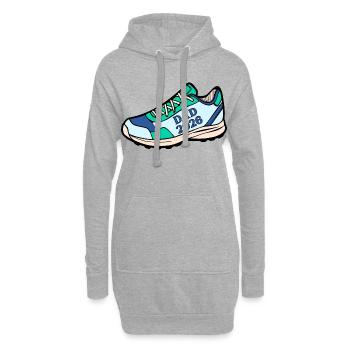 Annonce du bébé : Papa Coureur 2026 - Sweat-shirt à capuche long Femme - gris chiné - Devant