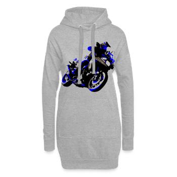Enduro de voyage - Sweat-shirt à capuche long Femme - gris chiné - Devant