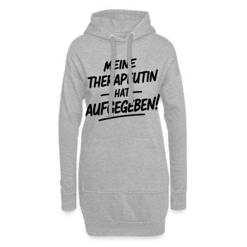 Mon thérapeute a abandonné - Sweat-shirt à capuche long Femme - gris chiné - Devant