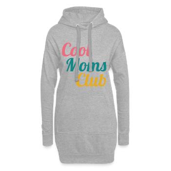 Club des mamans cool - Sweat-shirt à capuche long Femme - gris chiné - Devant