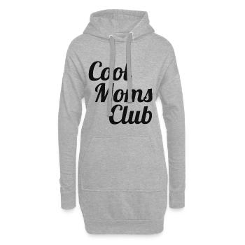 Club des mamans cool - Sweat-shirt à capuche long Femme - gris chiné - Devant