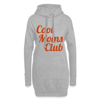 Club des mamans cool - Sweat-shirt à capuche long Femme - gris chiné - Devant